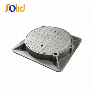 Manhole Covers Suppliers EN124 D400 C250 Epoxy Coating DCI Ductile Iron Recessed 600 Diameter Water Tank Manhole Cover Foundry