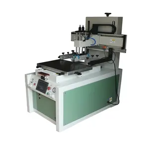 Pneumatic screen printing machine for kraft paper bags silk printer with slide workbench safety style