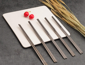 Factory Direct Sale Korean Style Metal Stainless Steel 304 Titanium Black <strong>Reusable</strong> <strong>Chopsticks</strong> - Product Image 3