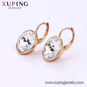 Xuping-pendientes dorados de 18 quilates con cristales grandes, elegantes, 96323 - Product Image 5