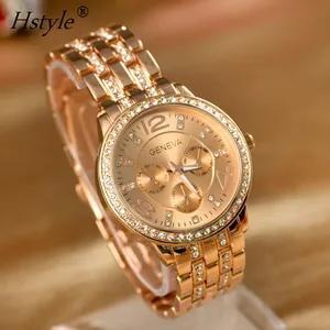 Классические женские часы WP016 со стильным хронографом, цвета розового золота