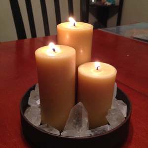 <strong>Large</strong> Wide Organic Beeswax Cylinder Pillar <strong>Candles</strong> Handmade Beeswax <strong>Candles</strong> - Product Image 2