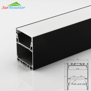 Nero Argento Colore Su Misura <span class=keywords><strong>LED</strong></span> ledLinear Luce, Collegabile <span class=keywords><strong>X</strong></span> Connect <span class=keywords><strong>LED</strong></span> Profil, apparecchio di Sospensione HA CONDOTTO LA Luce Bar Estrusione - Product Image 2