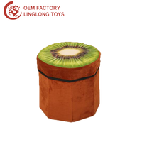 Recycler les fruits cuisine stockage maison décorative enfants boîte à jouets poubelle douce peluche Orange fruits maison tabouret écologique lavable