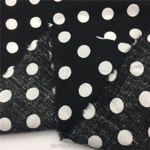 Beliebter Einfarbiger Leichtgewichtiger Gewebter Polka-Dot-Bedruckter Weiß-Schwarzer 100% Baumwoll-Popeline-Stoff für Jungen Sommerkleider Hemden - Product Image 3