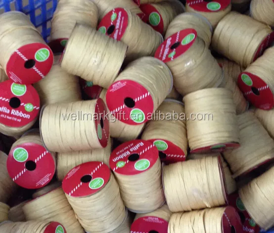 15 Meters Natural Paper Raffia Ribbon String SpoolためGift Wrapping Decorations