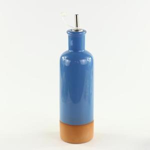 Bella Bottiglia Blu per Olio d'Oliva <span class=keywords><strong>in</strong></span> Terracotta Smaltata per la Cucina - Product Image 4