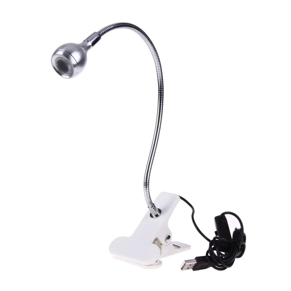 Wholesale USB rechargeable LED Night Light Clip on Flexible Reading Light Bed Table Desk LED Book Lamp