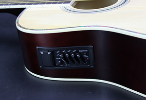 <span class=keywords><strong>Guitarra</strong></span> Electroacústica de Tamaño Completo con Cutaway, para Principiantes, con Ecualizador de 4 Bandas, Color Natural - Product Image 3