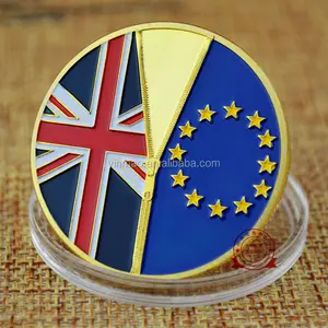영국 영국 BREXIT 동전 영국 EU 동전에서 종료