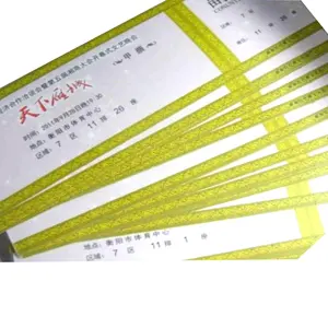 Custom full color coupon ticket security printing with gravure embossing effect hologram invisible ink