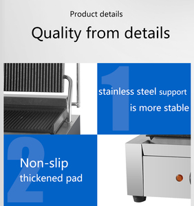 Plancha Eléctrica para Sándwiches, Parrilla de Contacto, Parrilla para Paninis con Certificación CE ASQ 811 - Product Image 5