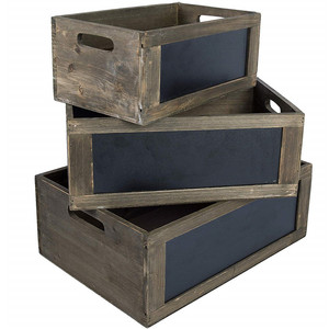 vintage Rustic Decorative Wood Crate Vintage Storage Wooden chest storage Trunk box bins