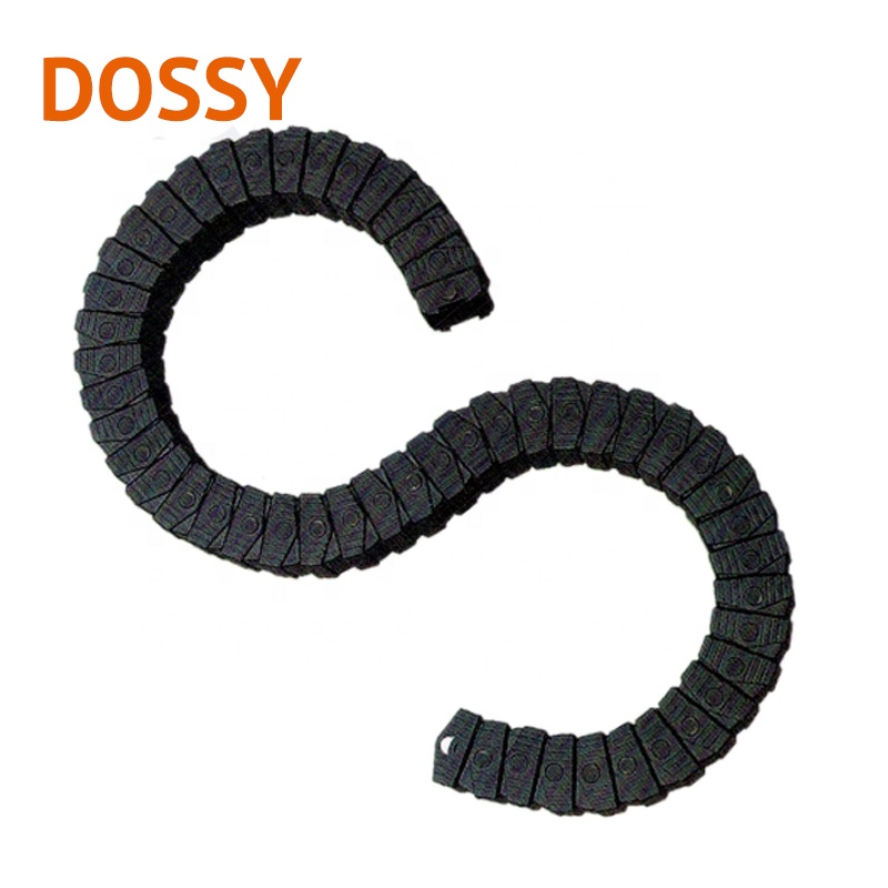 S-образная Инженерная кабельная цепь с желтой точкой PA66, проволочный носитель для станка с ЧПУ