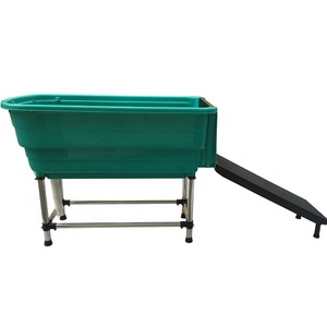 H-119R-bañera de aseo para perros, con rampa, de plástico, color verde - Product Image 1