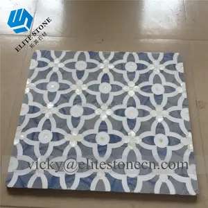 Waterjet flower pattern mosaic tiles luxury bathroom tile home decor flooring carpet