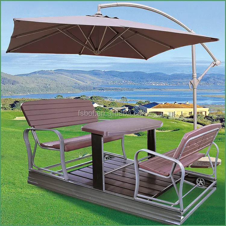 Patio Nội Thất Vườn Điện Người Lớn Sắt Swing Seat Với Slide HFG-003