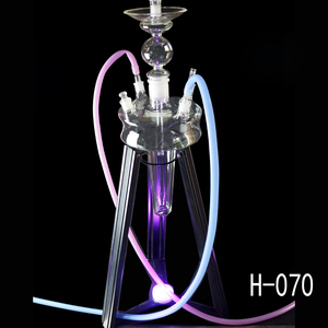 Narghilè Shisha Resistente a 4 Tubi all'Ingrosso con Supporto in Metallo Realizzato in Vetro Soffiato a Mano da Laboratorio per Grandi Gruppi di Utenti - Product Image 2