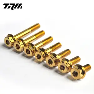 M6 M8 M10 titanium hole bolt titanium bolts motorcycle 1.25 pitch