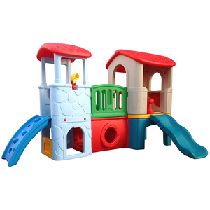<span class=keywords><strong>Prodigy</strong></span> kulübü kapalı oyun alanı çocuklar için HDPE renkli plastik slayt ve tırmanma slayt çok amaçlı Playhouse - Product Image 3