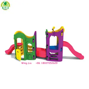 8 in 1 Outdoor Indoor cheap playground slide for kids use in daycare kindergarten QX-157B