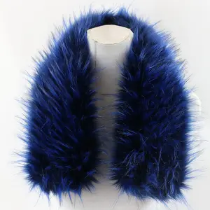 2024 factory wholesale real fox fur scarf solid colors fake fox fur collar scarf