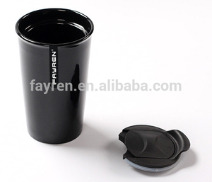 15 oz doble pared personalizado cerámica Starbuck viajes <span class=keywords><strong>taza</strong></span> de café <span class=keywords><strong>con</strong></span> <span class=keywords><strong>tapa</strong></span> - Product Image 4