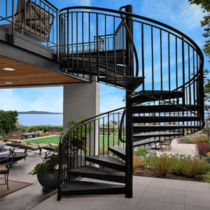 <span class=keywords><strong>Escalier</strong></span> en colimaçon moderne en bois massif et métal galvanisé, durable et écologique, pour intérieur, préfabriqué, garantie 3 ans - Product Image 2