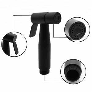 Spruzzatore per Bidet da bagno moderno <span class=keywords><strong>con</strong></span> facile installazione a parete 304 acciaio inossidabile nero - Product Image 1