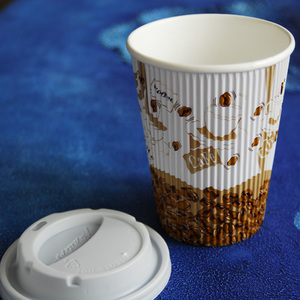 Taza taza café 4oz 6oz 6.5oz 8oz 10oz 12oz 16oz onda wall Paper de copa Custome imprimió <span class=keywords><strong>con</strong></span> tapa - Product Image 3