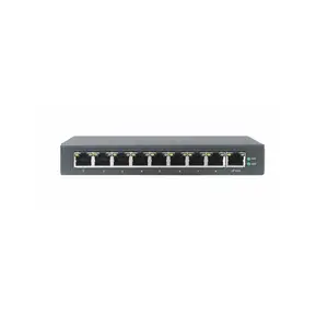 100Mbps fast Ethernet 24V 48V PoE Switch 8 link 9 port for Hikvision CCTV Camera