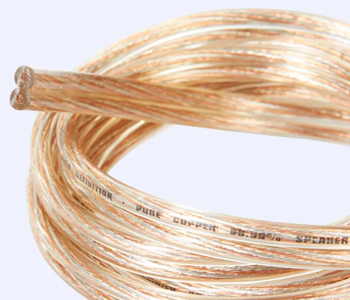 China high end transparent speaker cable 2 core speaker wire cable professional speaker cable audio