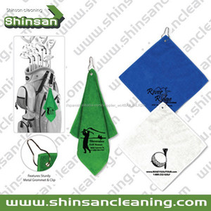Super golf toallas de microfibra con ojal y gancho/bordadoras de golf toalla - Product Image 2