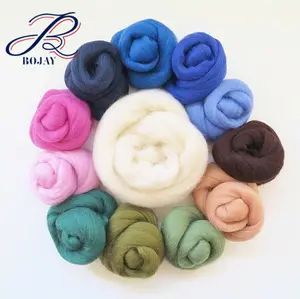 다색 공 메리노 로빙 Felting 직조 공예 100% 메리노 로빙 다색 로빙 Chunky 양모