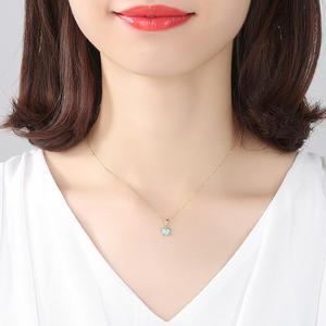 Czcity <span class=keywords><strong>Pure</strong></span> Sterling Zilver <span class=keywords><strong>925</strong></span> Kettingen Voor Vrouwen Kleurrijke Ronde Vuur Opaal Hanger Ketting Exquisite Sieraden Kerstcadeau