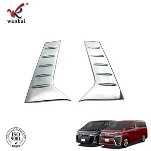 Aksesori Mobil Pilar C Penutup Jendela Belakang ABS Krom untuk Eksterior Toyota Alphard Vellfire 3rd Gen