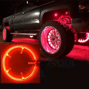 Prezzo diretto della fabbrica 4pcs RGB colorato ruota del veicolo luci per auto universale