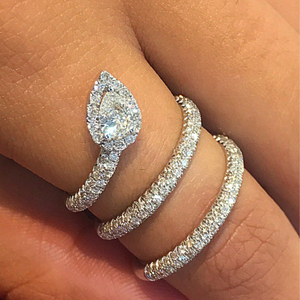 Micro Pave Cz <strong>Silver</strong> Plated Multi Wrap Women Finger <strong>Snake</strong> <strong>Ring</strong> - Product Image 1
