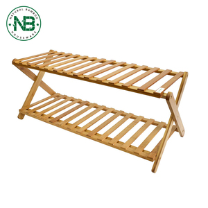 Dell'organizzatore di immagazzinaggio 5 Fila Portatile eco-friendly in legno scarpe di bambù - Product Image 1