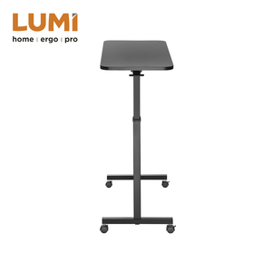 Siyah otel kanepe kat iş istasyonu ahşap yüksekliği ayarlanabilir dizili başucu bilgisayar dizüstü yan sehpa tekerlekler ile - Product Image 5