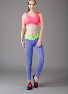 กางเกงโยคะสปอร์ตบล็อกสีแซ็กซี่เกิร์ลรัดรูป - Product Image 3