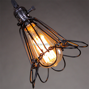 European <span class=keywords><strong>Cafe</strong></span> vintage Cage Shade techo Hotel lámpara colgante de hierro - Product Image 5