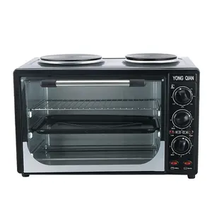 Venta de fábrica Horno eléctrico con recubrimiento en polvo para el hogar Horno eléctrico para hornear de acero inoxidable <span class=keywords><strong>Tostadora</strong></span> con 2 placas calientes - Product Image 1