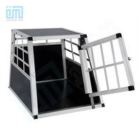 Cage de transport pour chien en aluminium moderne de luxe, cage pour animaux de compagnie, niche, boîte de transport OEM personnalisée en gros, écologique, petite taille