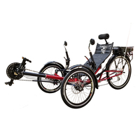 No Tarif envío gratuito venta directa de fábrica mejor precio de tres ruedas de freno de disco de bicicleta triciclo reclinado de renacuajo triciclo