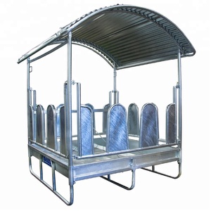หรูหราที่กำหนดเองจุ่มร้อนสังกะสีหญ้าแห้งม้าฟาร์มป้อนที่มีหลังคา - Product Image 2