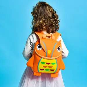 Promotionnel rouge animaux de dessin animé impression enfants préscolaire anime sacs à dos pour les filles