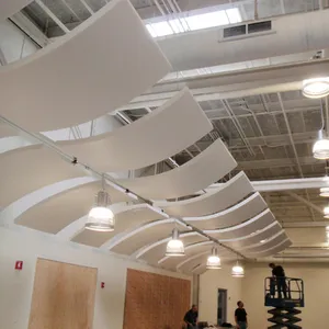 Cheap price fiberglass ceiling curved acoustic panels ceiling