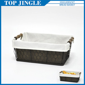 Panier à pain rectangulaire de fabrication artisanale avec motif de dos de tortue - Product Image 1