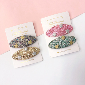 Bán buôn Thời Trang Sequin Ngôi Sao Năm Cánh Bobby Pin Đối Với Trẻ Em Tóc Clip Accesseries - Product Image 6
